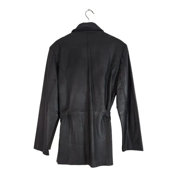 Vintage Monte Carlo Y2k 90s Leather Jacket in Black Size Large - Image 3