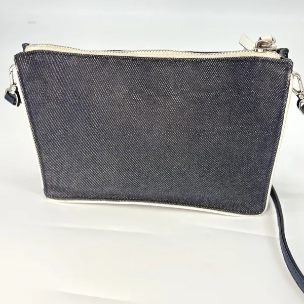 Kate Spade Cameron Crossbody Bag Women Navy White Denim Colorblock Leather Purse - Image 4