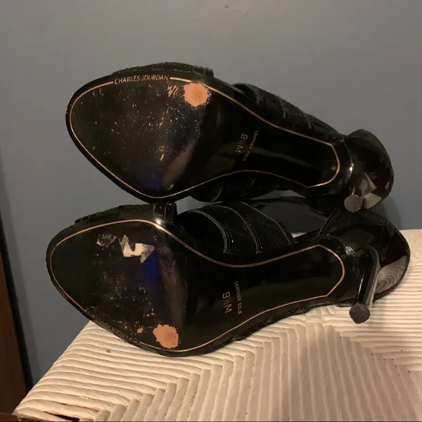Charles Jourdan cutout heels black Size 9.5 - Image 7