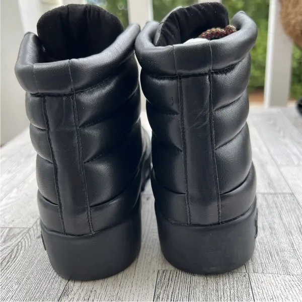 NEW Joe's Jeans Avery Hiking Boots Leather Lace-Up Black Women’s Size 6M Black - Image 4