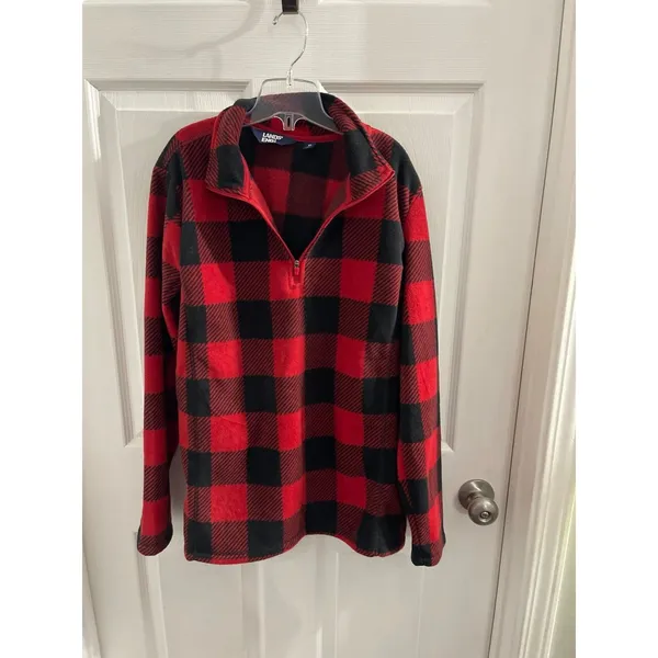 Lands' End Women’s Powder Fleece Quarter Zip Pullover Size M New With Tag - Image 4