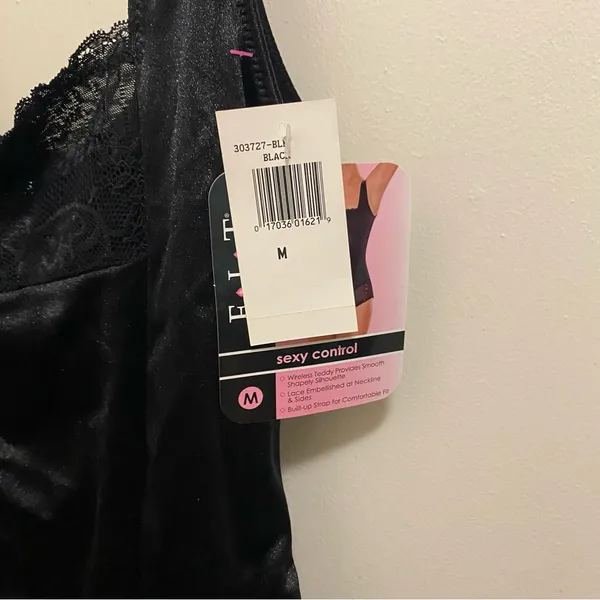 FIT Womens Black Body Suit Sexy Control M Medium Bust 36” Shapewear 303727 NWT - Image 7