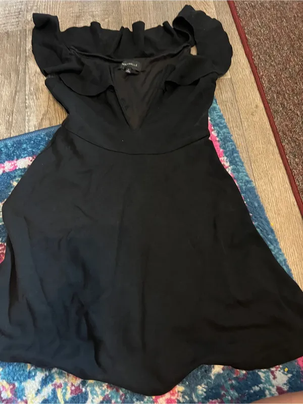 Majorelle Poise Black Off Shoulder Flare Mini Dress Small xs - Image 11