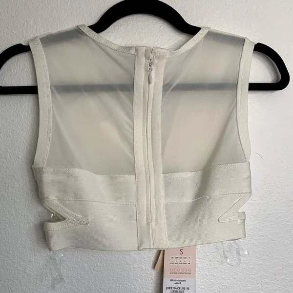 NWT House of CB Lafayette Cutout‎ Crop Top in White - Image 2