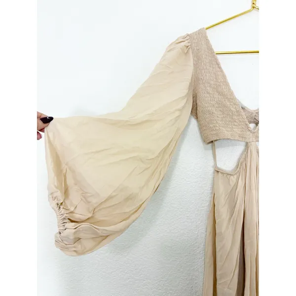 Indah Julie Maxi Dress Size Small Cream Cut Out Boho Lightweight Beach - Image 11