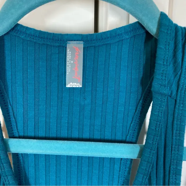 FP Movement Blissed Out Romper size medium in teal‎ Blue summer spring vacation - Image 4
