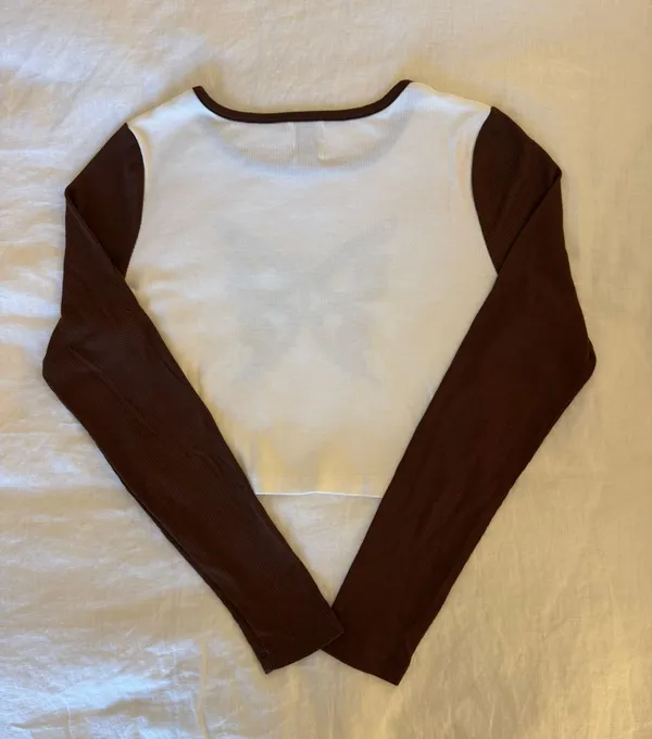 Brown Long Sleeve Graphic Tee - Image 2