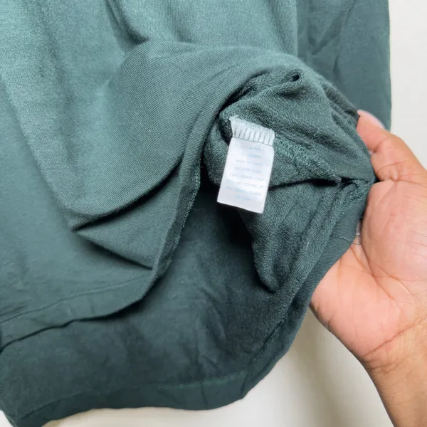 LAKE Women Pajama Top Small Green Modal Long Sleeve Raglan Sweatshirt‎ Lounge - Image 5