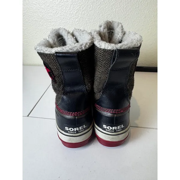 Sorel Winter Carnival Boots Womens 9‎ Black Herringbone Waterproof Duck Snow - Image 2