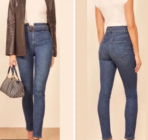 Reformation Kayo High & Skinny Jean in Erie wash - Image 2