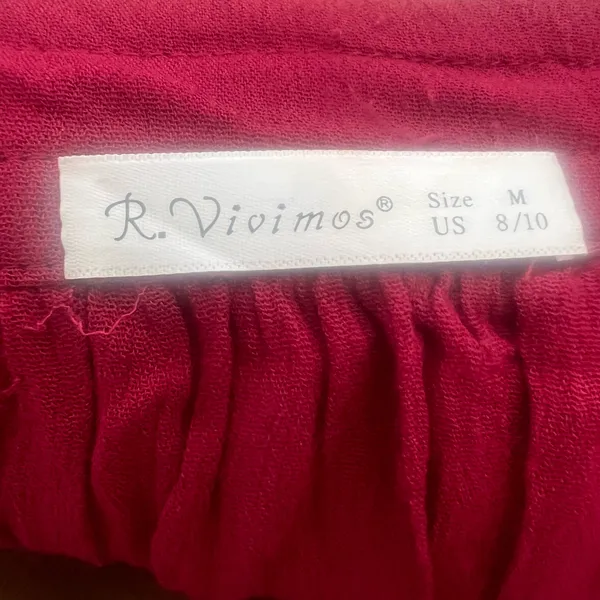R. Vivimos wine red halter open back swing dress - Image 11