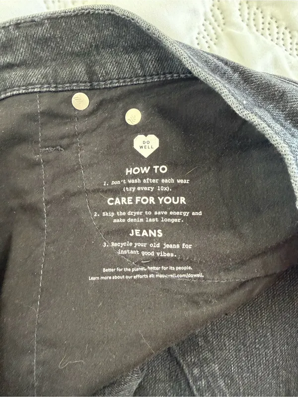 Madewell Perfect Vintage‎ Wide-Leg Jeans Black High Rise 28 - Image 6