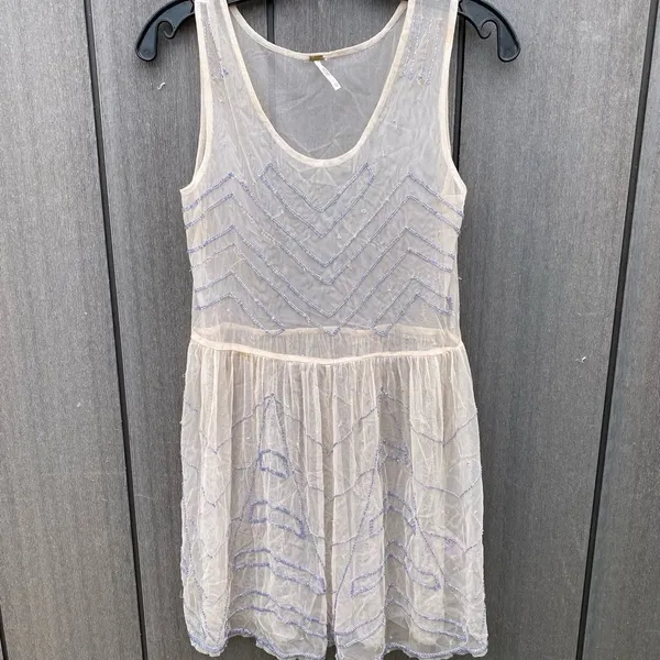 Free People Beaded Sheer Dress AS‎ IS - Image 9
