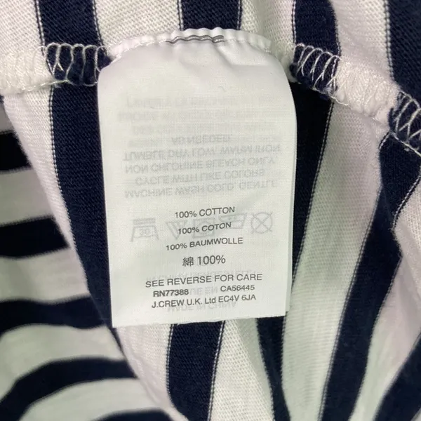 J. Crew| Navy/White Striped Top sz Small - Image 3