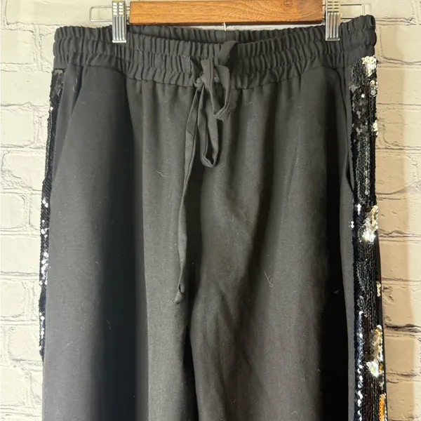Milly Black Sequin women’s pants size medium - Image 6