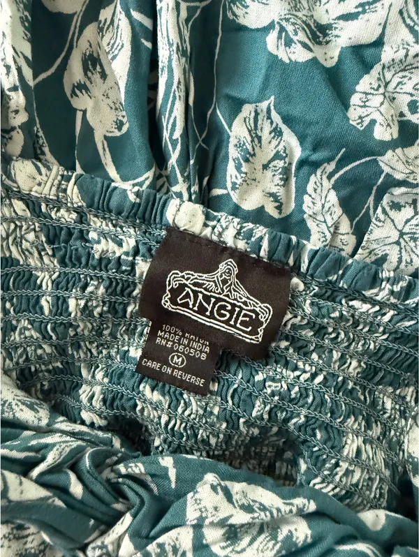 Angie White and Teal Dress - Image 3