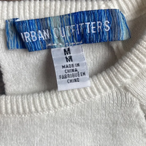 Urban Outfitters Ulla Cut Out Sweater Cream Size Medium - Image 4
