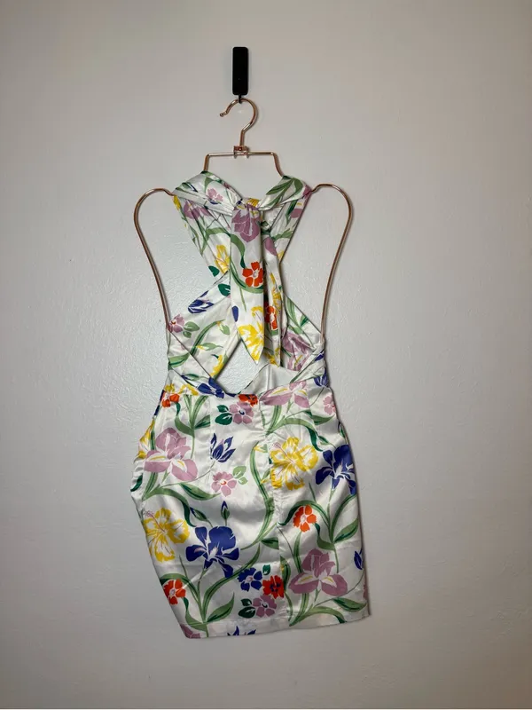 Beginning Boutique Atlantis mini‎ dress white floral - Image 4
