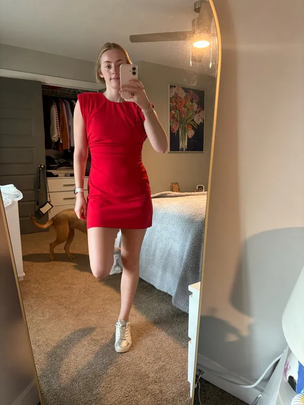 Red game day dress - Image 4