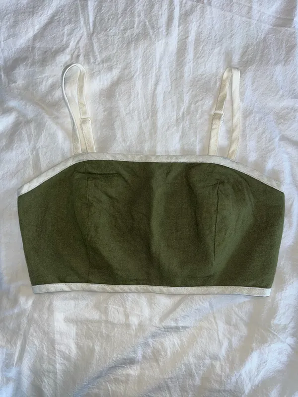 House of Harlow 1960 Linen Blend Crop Tank - Image 2