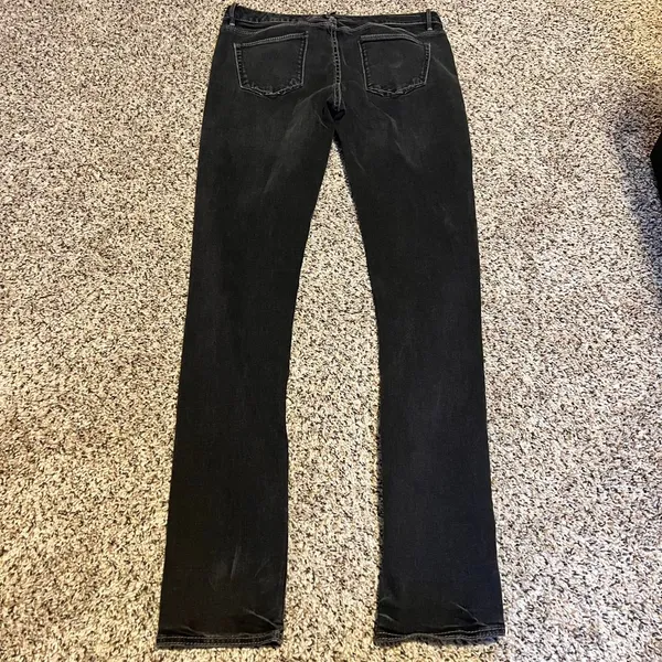 Elie Tahari Black Slim Fit Jeans Low‎ Rise Narrow Leg Designer Denim Size 6 - Image 7