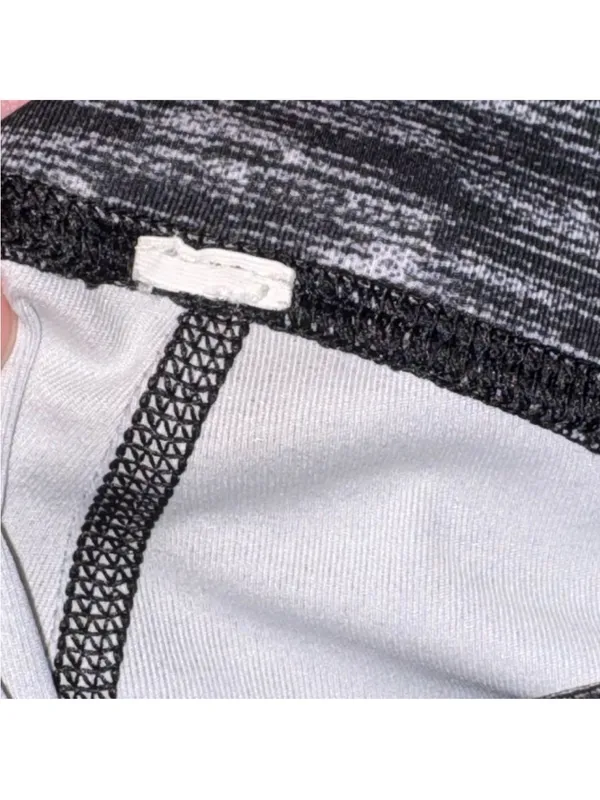 Lululemon Black Grey gray Athletic Capri crop cropped Leggings tights - Image 4