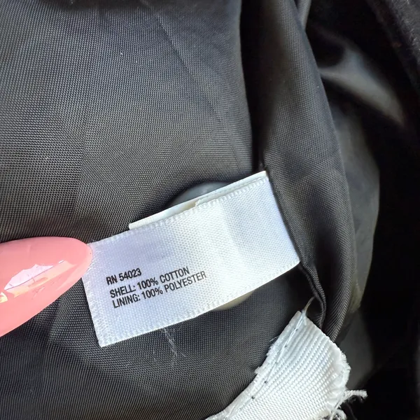 Gap sz M black 100% cotton hooded jacket‎ - Image 5