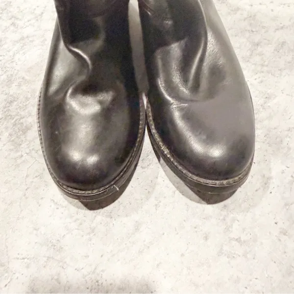 Frye MELISSA BUTTON BACK ZIP BOOT 3470835 Black Tall Leather Size 6.5 - Image 5