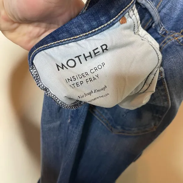 MOTHER The Insider Crop Step Fray not rough enough Jeans sz 28 - Image 9