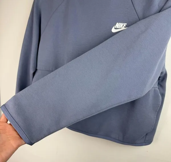 Nike Sportswear Tech Fleece Hoodie Purple Sz Medium Cropped - Image 13