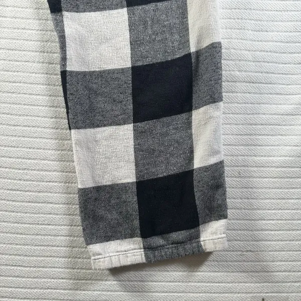 Old Navy Buffalo Plaid Flannel Pajama Lounge Pants Black White Women’s Size S - Image 9