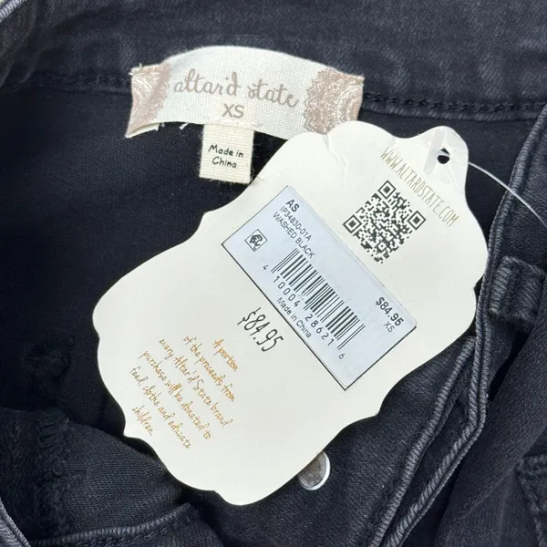 NWT Altar'd State‎ Flare Jeans Washed Black High Rise Bell Bottom XS IP34830-01A - Image 5