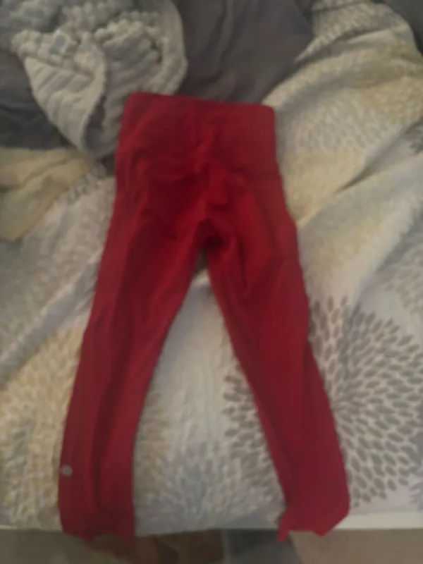 Red Lululemon Align High-Rise Pants 25" - Image 4