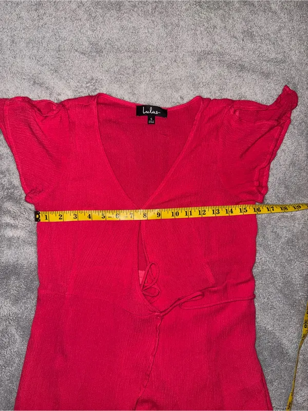 LULU’s Wrap Maxi Dress with Tie Waist size small - Image 5