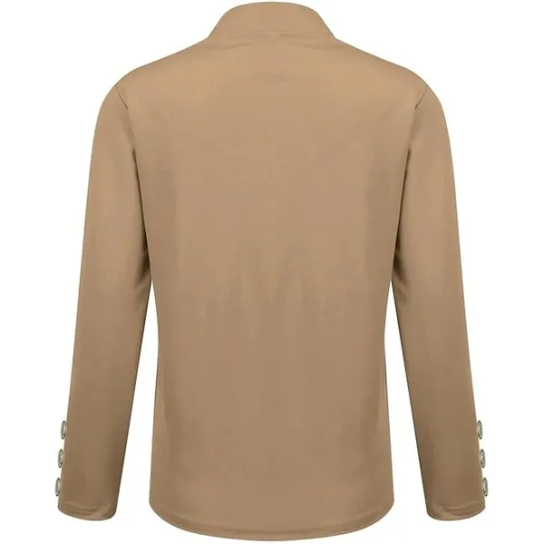NWT ~ Women's Tan Open Blazer Cardigan Jacket Long Sleeves Gold Buttons ~ XXL - Image 3