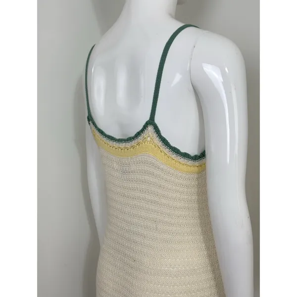 Universal Threads Women’s Crochet Knit Midi Dress Cream Summer Boho Beach Resortwear NWT Size M - Image 7