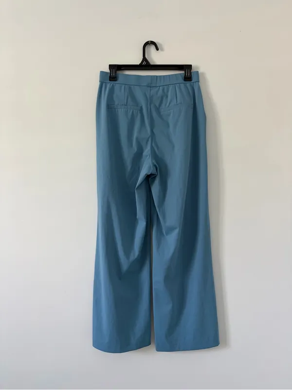 Halara High Waisted Flex Body Sculpt Wide Leg Trouser Pants Light Blue M - Image 3