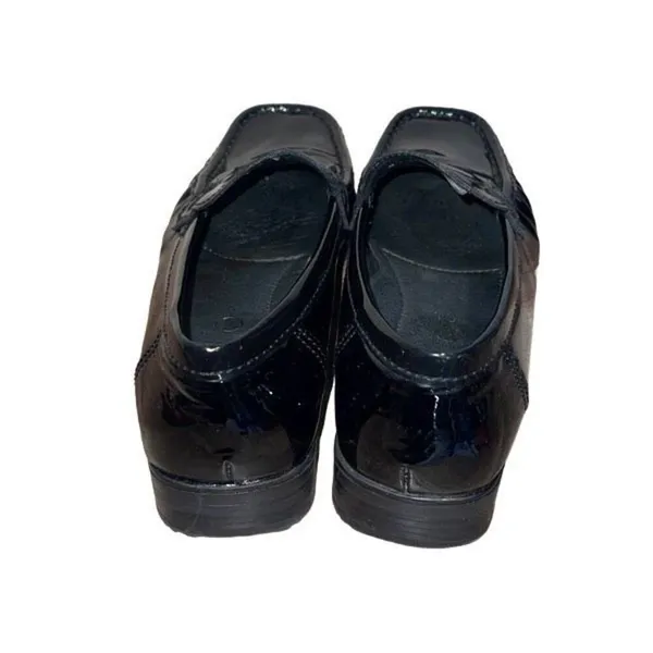 Ara Womens Patent Leather Square Toe Slip-On Loafer‎ Flat Shoes Black Size 6.5 - Image 5