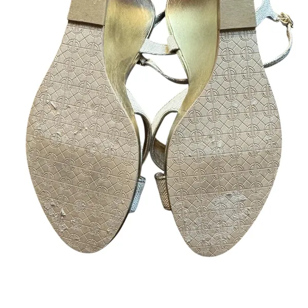 Lilly Pulitzer Shoes Womens Size 9.5 Gold Wedge Strappy Sandals‎ Ankle Strap - Image 10