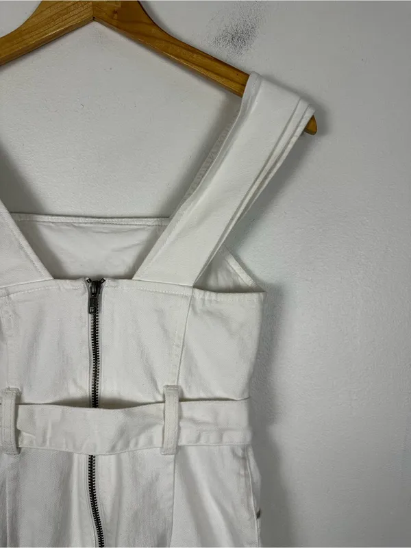 Alice + Olivia White Jean Belted Gorgeous Jumpsuit Women’s Sz 25 - Image 12