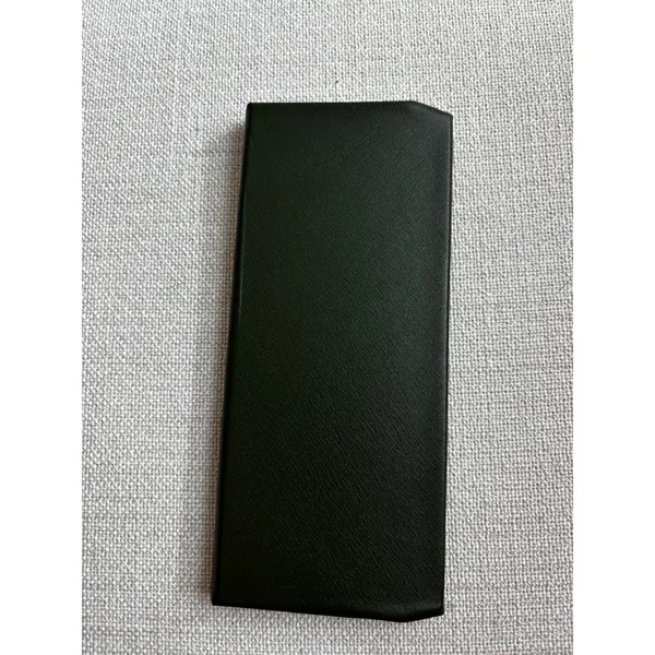 Longchamp Eyeglass Case OS Green Leather Foldable Triangular Designer Accessory‎ - Image 4