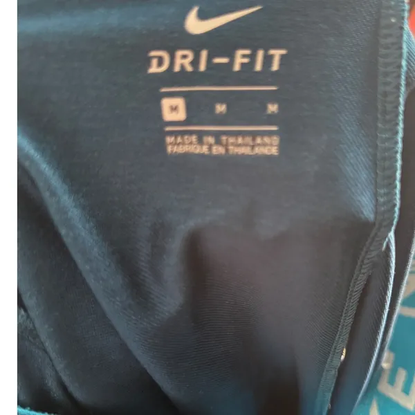 Nike Dri-FIT Womens Teal Heathered Athletic Shorts Medium Drawstring Pockets - Image 8