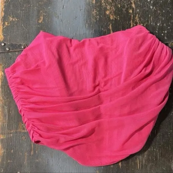 Amazon Size small hot pink corset top zip back with boning strapless - Image 3
