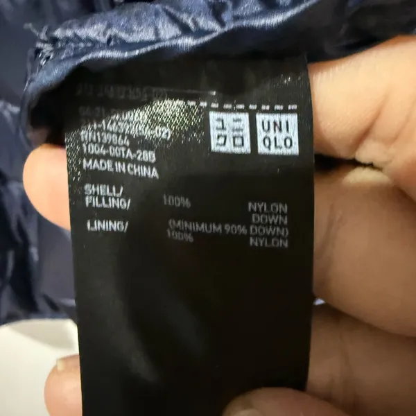 UNIQLO Women's Size XL Down Puffer Jacket Blue Lightweight‎ Packable Full Zip P - Image 6