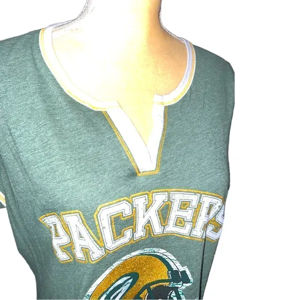 National Football League Green Bay packers cute vneck top - Image 8