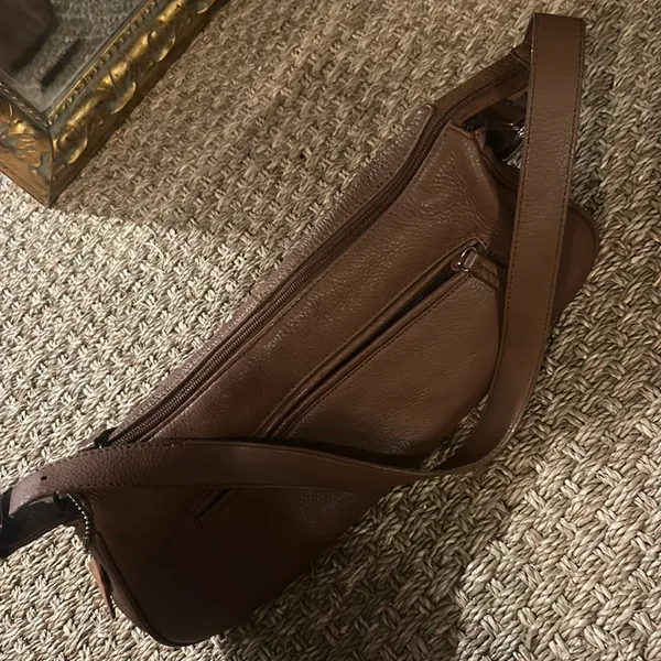 Giani Bernini Brown‎ Leather Shoulder Bag - Image 6
