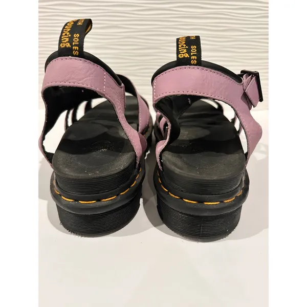 Dr. Martens Blaire Sandals‎ Womens 10 Purple Leather Strappy Platform AW004 - Image 3