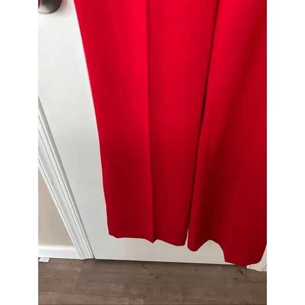 Zara red dress dress pants wide leg high waisted size extra small - Image 4