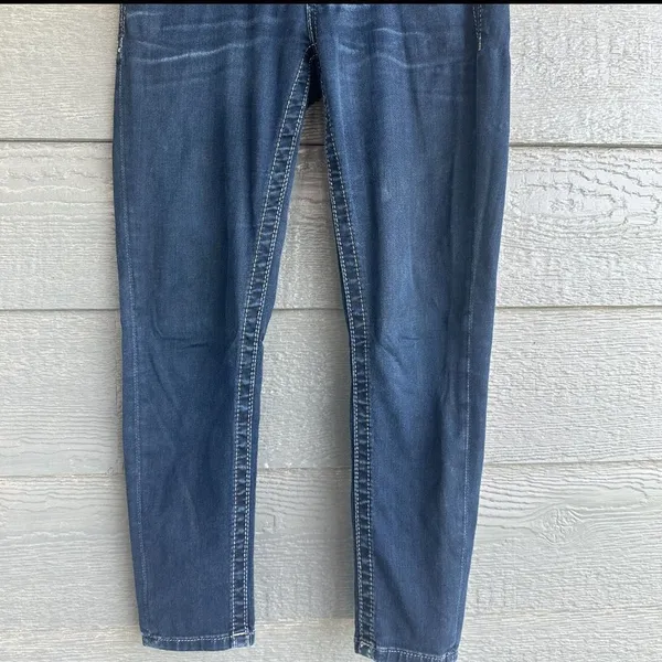 ￼Miss Me‎ Signature Skinny Crop Women’s Size 27 Western Biker Ankle Jeans - Image 12