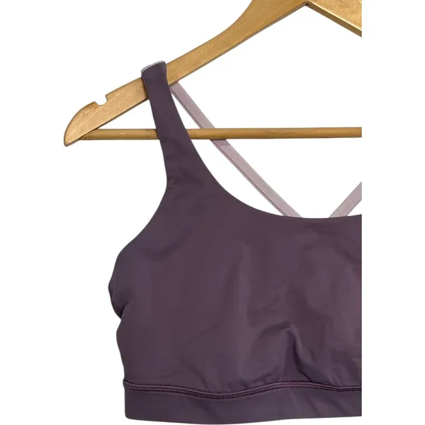 Lululemon Energy Sports Bra Womens 10 Purple Plum Strappy Activewear Yoga Gym - Image 6